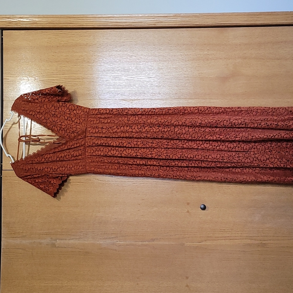 Rust Floor-length dress
